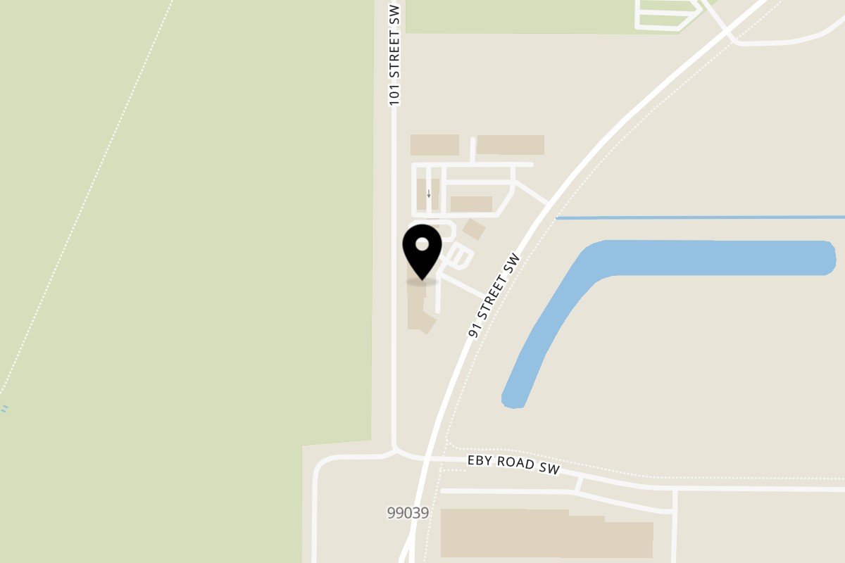 Map showing the location of Pizza Talks & Donair on 3518 Ewing Trail Southwest in Edmonton